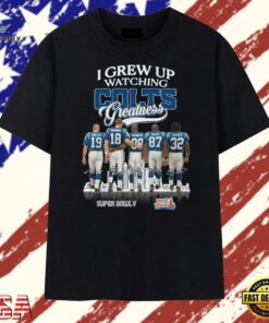 Vintage I Grew Up Watching Indianapolis Colts Greatness Legends Signatures T Shirt, Trendy 2D Print Shirt Vintage I Grew UP Watching Indianapolis Colts Greatness Legends Signatures T Shirt