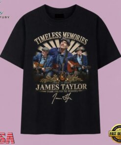 Vintage James Taylor Timeless Memories 1968 2026 Signatures T Shirt, Music 2D Graphic Tee Vintage James Taylor Timeless Memories 1968 2026 Signatures T Shirt