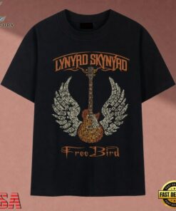 Vintage Lynyrd Skynyrd Free Bird Acoustic Guitar Wings T Shirt, Music 2D Graphic Tee Vintage Lynyrd Skynyrd Free Bird Acoustic Guitar Wings T Shirt