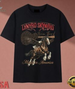 Vintage Lynyrd Skynyrd Free Bird Eagle and Galloping Horse T Shirt, Music 2D Graphic Tee Vintage Lynyrd Skynyrd Free Bird Eagle And Galloping Horse T Shirt