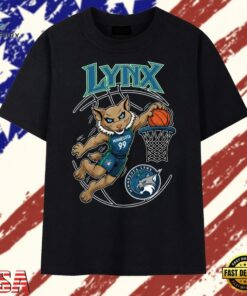 Vintage Minnesota Lynx Basketball Mascot Slam Dunk Graphic 2026 T Shirt, Trendy 2D Print Shirt Vintage Minnesota Lynx Basketball Mascot Slam Dunk Graphic 2026 T Shirt