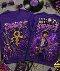 Vintage Prince I May Be Old Graphic 3D Shirt , Music Design T Shirt Vintage Prince I May BE Old Graphic 3D Shirt