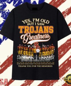Vintage USC Trojans Yes I'm Old But I Saw Greatness Football T Shirt, Trendy 2D Print Shirt Vintage Usc Trojans Yes I M Old But I Saw Greatness Football T Shirt