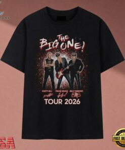 Vintage ZZ Top The Big One Tour 2026 Band Signatures T Shirt , Music 2D Graphic Tee Vintage ZZ Top The Big One Tour 2026 Band Signatures T Shirt