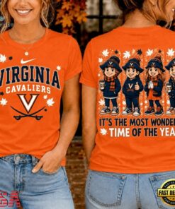 Virginia Cavaliers 2026 NCAA Autumn Festive Cheer T Shirt , NCAA 3D Graphic Tee Virginia Cavaliers 2026 Ncaa Autumn Festive Cheer T Shirt