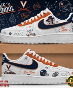 Virginia Cavaliers 2026 NCAA Football Back To School Air Force 1 Shoes Sneakers , NCAA New Design Shoes Virginia Cavaliers 2026 Ncaa Football Back TO School Air Force 1 Shoes Sneakers