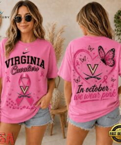 Virginia Cavaliers 2026 NCAA Pink October Breast Cancer Awareness Fan Pride Unisex T Shirt , NCAA 3D Graphic Tee Virginia Cavaliers 2026 Ncaa Pink October Breast Cancer Awareness Fan Pride Unisex T Shirt