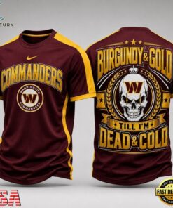 Washington Commanders NFL Till I’m Dead Forever Skull Fan Pride 3D Shirt, Sports Fans 3D Shirt Washington Commanders Nfl Till I M Dead Forever Skull Fan Pride 3D Shirt