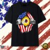 Washington Redskins American flag ripped chest T Shirt , Trendy 2D Print Shirt Washington Redskins American Flag Ripped Chest T Shirt