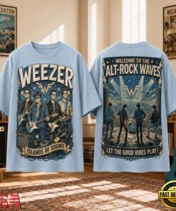 Weezer Islands of Sound Welcome To The Alt Rock Waves 3D Shirt, Trending Music 3D Tee Weezer Islands OF Sound Welcome TO The Alt Rock Waves 3D Shirt