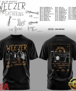 Weezer Merch The Gathering 2026 North America Tour Black T Shirt , Music Fans Shirt Weezer Merch The Gathering 2026 North America Tour Black T Shirt