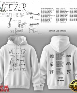 Weezer Merch The Gathering 2026 North America Tour White Hoodie , Music Fans Shirt Weezer Merch The Gathering 2026 North America Tour White Hoodie