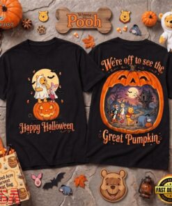 Winnie The Pooh Halloween Night Great Pumpkin T Shirt, Trending Music 3D Tee Winnie The Pooh Halloween Night Great Pumpkin T Shirt