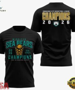 Winnipeg Sea Bears Canadian Elite Basketball League Champions 2026 Limited Edition T Shirt, Viral 3D Graphic Tee Winnipeg Sea Bears Canadian Elite Basketball League Champions 2026 Limited Edition T Shirt