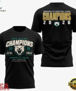 Winnipeg Sea Bears CEBL Champions Finals 2026 T Shirt, Viral 3D Graphic Tee Winnipeg Sea Bears Cebl Champions Finals 2026 T Shirt