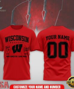 Wisconsin Badgers NCAA Campus Pride Back to School 2026 Personalized 3D Shirt , NCAA 3D Graphic Tee Wisconsin Badgers Ncaa Campus Pride Back TO School 2026 Personalized 3D Shirt