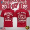 Wisconsin Badgers NCAA Road to Glory 2026 Football Champions 3D Shirt , NCAA 3D Graphic Tee Wisconsin Badgers Ncaa Road TO Glory 2026 Football Champions 3D Shirt