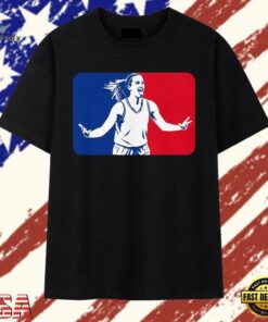 WNBA Basketball Player Celebration Silhouette Vintage Logo T Shirt , Trendy 2D Print Shirt Wnba Basketball Player Celebration Silhouette Vintage Logo T Shirt
