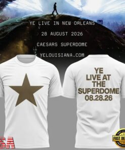 Ye Live At The Superdome Shirt, 2026 Ye Live Concert Tour White T Shirt, Trending Music 3D Tee YE Live AT The Superdome Shirt 2026 YE Live Concert Tour White T Shirt