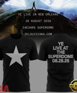 Ye Live Concert Tour At The Superdome 2026 T Shirt, Trending Music 3D Tee YE Live Concert Tour AT The Superdome 2026 T Shirt