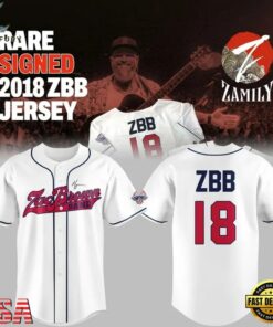 Zac Brown Band Rare Signed Limited Edition Baseball Jersey , Music Artist Baseball Jersey Zac Brown Band Rare Signed Limited Edition Baseball Jersey