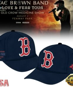 Zac Brown Band x Boston Red Sox Fenway Park Love & Fear Tour 2026 Navy Cap , Music Lover Baseball Cap Zac Brown Band X Boston Red Sox Fenway Park Love Fear Tour 2026 Navy Cap