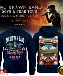 Zac Brown Band x Boston Red Sox Fenway Park Love & Fear Tour 2026 Navy Hoodie , Music Fans Shirt Zac Brown Band X Boston Red Sox Fenway Park Love Fear Tour 2026 Navy Hoodie