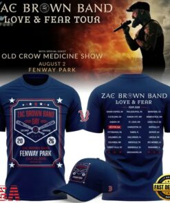 Zac Brown Band X Boston Red Sox Love & Fear Tour 2026 Fenway Park Limited Blue T Shirt , Music Fans Shirt Zac Brown Band X Boston Red Sox Love Fear Tour 2026 Fenway Park Limited Blue T Shirt