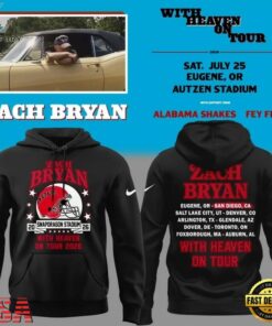 Zach Bryan x San Diego State Football With Heaven On Tour 2026 Black Hoodie