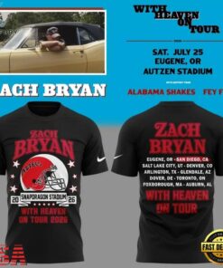 Zach Bryan x San Diego State Football With Heaven On Tour 2026 Black T Shirt