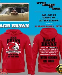 Zach Bryan x San Diego State Football With Heaven On Tour 2026 Red Hoodie