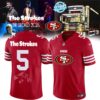 San Francisco 49ers x The Strokes Reality Awaits World Tour 2026 Limited Edition Signature Football Jersey, Fashion Football Jersey San Francisco 49ers X The Strokes Reality Awaits World Tour 2026 Limited Edition Signature Football Jersey