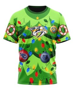NHL Nashville Predators Specialized Christmass Tree Color And City's Sport Teams Hoodie, T Shirt, NHL Hockey 3D Shirt Nhl Nashville Predators Specialized Christmass Tree Color And City S Sport Teams Hoodie T Shirt 4