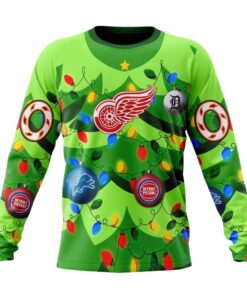 NHL Detroit Red Wings Specialized Christmass Tree Color And City's Sport Teams Hoodie, T Shirt, NHL Hockey 3D Shirt Nhl Detroit Red Wings Specialized Christmass Tree Color And City S Sport Teams Hoodie T Shirt 3