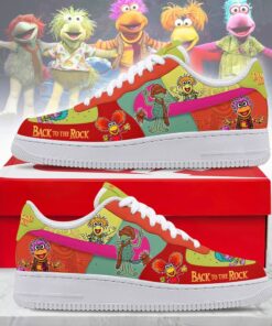 Fraggle Rock Back To The Rock Custom Air Force 1 Shoes, Colorful Cartoon Graphic Low Top Sneakers, Music Lover AF1 Shoes Fraggle Rock Back TO The Rock Custom Air Force 1 Shoes Colorful Cartoon Graphic Low Top Sneakers