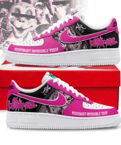 Blink 182 Missionary Impossible Tour Custom Air Force 1 Shoes, Pink Punk Rock Graphic Sneakers, Music Lover AF1 Shoes Blink 182 Missionary Impossible Tour Custom Air Force 1 Shoes Pink Punk Rock Graphic Sneakers