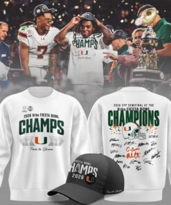 Miami Hurricanes College Football Playoff 2026 Fiesta Bowl Champions Locker Room Signature Sweatshirt, Viral 3D Graphic Tee Miami Hurricanes College Football Playoff 2026 Fiesta Bowl Champions Locker Room Signature Sweatshirt