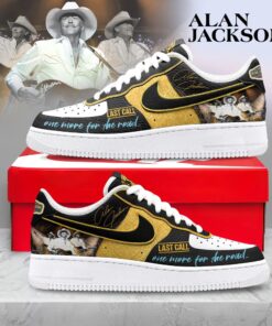 Alan Jackson Last Call One More For The Road Country Music Graphic Custom Air Force 1 Shoes, Music Lover AF1 Shoes Alan Jackson Last Call One More For The Road Country Music Graphic Custom Air Force 1 Shoes