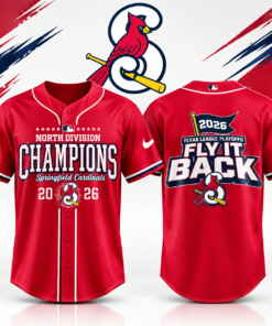 Springfield Cardinals North Division Champions Texas League Playoffs Fly It Back 2026 Baseball Jersey, Hot Baseball Jersey Springfield Cardinals North Division Champions Texas League Playoffs Fly IT Back 2026 Baseball Jersey