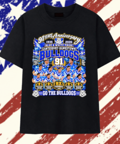 Canterbury Bankstown Bulldogs 91 Years Anniversary 8x Premiers Blue and White Pride T Shirt, Trendy 2D Print Shirt Canterbury Bankstown Bulldogs 91 Years Anniversary 8X Premiers Blue And White Pride T Shirt