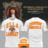Ella Langley x Tennessee Volunteers Choosin Knoxville The Dandelion Tour 2026 White T Shirt, Trending Music 3D Tee Ella Langley X Tennessee Volunteers Choosin Knoxville The Dandelion Tour 2026 White T Shirt