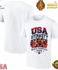 2026 USA Champion FIBA Women's Basketball World Cup Champion White T Shirt, Trendy 2D Print Shirt 2026 Usa Champion Fiba Women S Basketball World Cup Champion White T Shirt