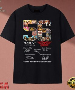 56 Years Of Aerosmith 1970 2026 Thank You For The Memories T Shirt, Music 2D Graphic Tee 56 Years OF Aerosmith 1970 2026 Thank You For The Memories T Shirt