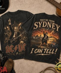 ACDC Angus Young Lightning Stage Vintage Black 3D Shirt, Trending Music 3D Tee Acdc Angus Young Lightning Stage Vintage Black 3D Shirt