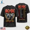 ACDC Angus Young Triangle Lightning Power Up Tour 2026 Vintage T Shirt, Trending Music 3D Tee Acdc Angus Young Triangle Lightning Power UP Tour 2026 Vintage T Shirt