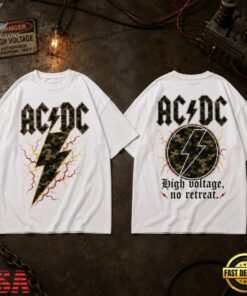 ACDC Camo High Voltage Rock 3D Shirt, Trending Music 3D Tee Acdc Camo High Voltage Rock 3D Shirt