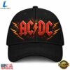 ACDC Classic Red Fiery Logo Black Rock Snapback Classic Cap, Music Lover Baseball Cap Acdc Classic Red Fiery Logo Black Rock Snapback Classic Cap