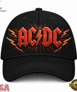 ACDC Classic Red Fiery Logo Black Rock Snapback Classic Cap, Music Lover Baseball Cap Acdc Classic Red Fiery Logo Black Rock Snapback Classic Cap