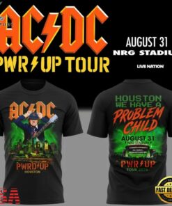 ACDC Exclusive Houston Event Power Up Tour 2026 T Shirt, Trending Music 3D Tee Acdc Exclusive Houston Event Power UP Tour 2026 T Shirt