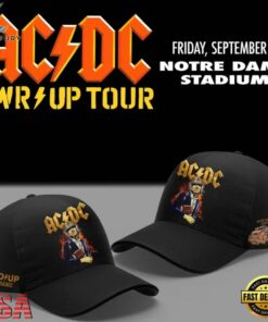 ACDC Exclusive South Bend Event Power Up Tour 2026 Cap, Music Lover Baseball Cap Acdc Exclusive South Bend Event Power UP Tour 2026 Cap